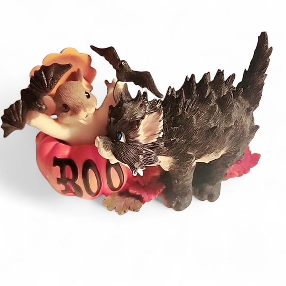 Charming Tails "Don't Be A Scaredy Cat Have Fun" 2007 Fitz & Floyd Halloween Fig - Picture 2 of 15